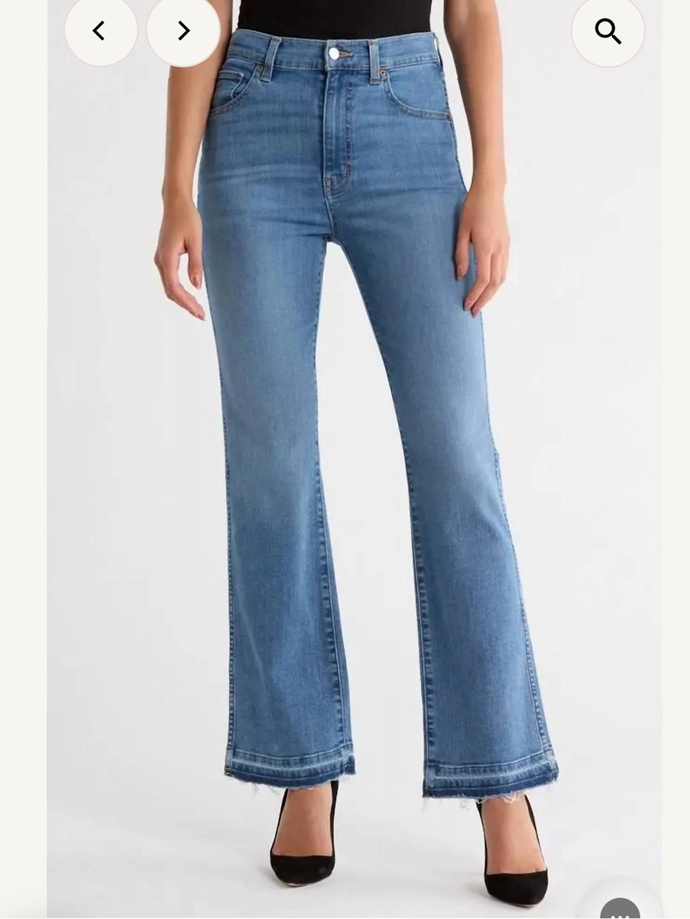 Etica - Willow High Waist Release Hem Ankle Slim Bootcut Jeans Size 30